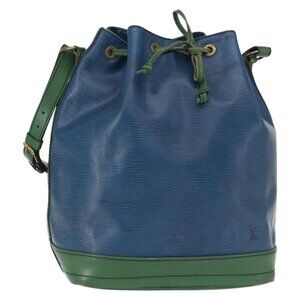Authentic LOUIS VUITTON Epi Noe Shoulder Bag Bicolor Green Blue M44044 LV